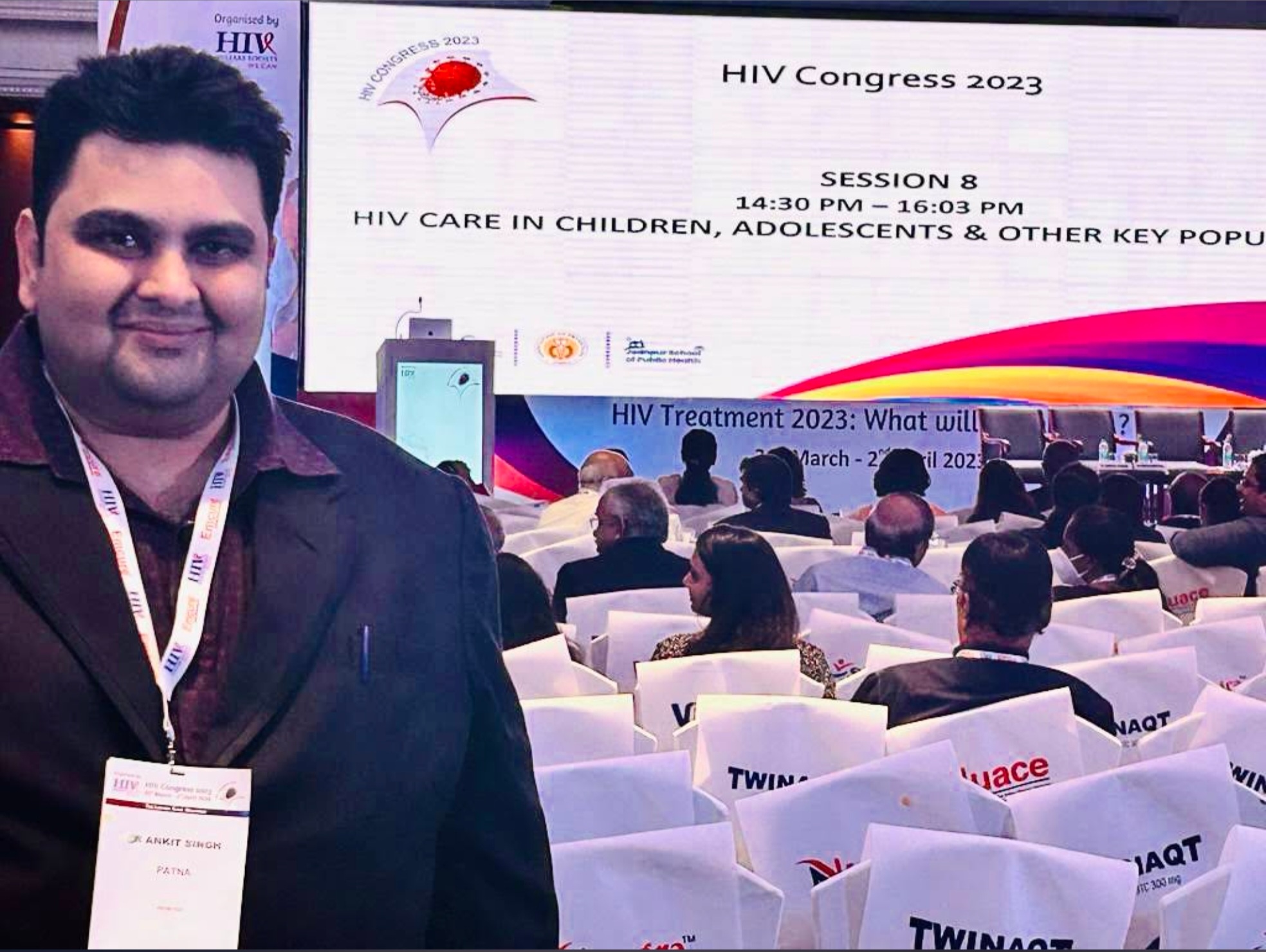 Dr. Ankit Singh attending HIV Congress 2023